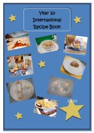 Year 10 International Recipe Book - 2010 - Home