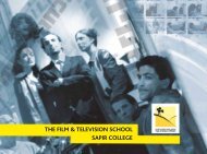 THE FILM & TELEVISION SCHOOL SAPIR COLLEGE