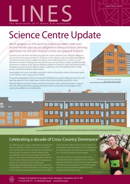 Science Centre Update - St Helen & St Katharine
