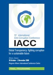 Final Programme - 13th International Anti-Corruption Conference