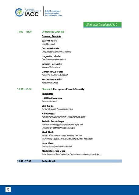 Final Programme - 13th International Anti-Corruption Conference