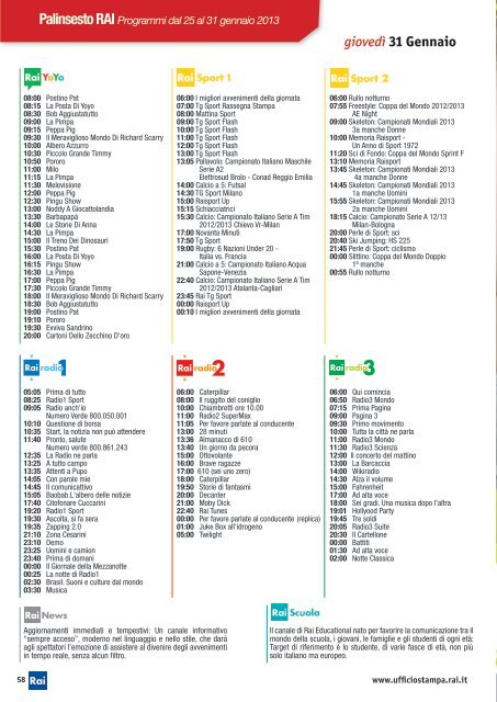 Scarica PDF - Ufficio Stampa Rai - Rai.it