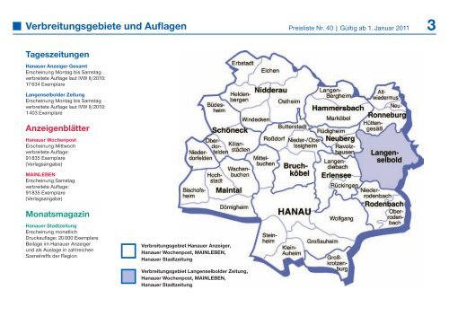 Preisliste 2011 - Hanauer Anzeiger