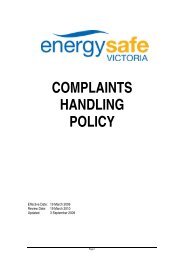 COMPLAINTS HANDLING POLICY - Energy Safe Victoria (PDF)