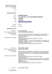 curriculum vitae - Comune di San Giovanni in Persiceto