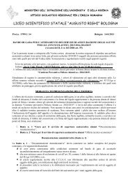 Bando Assicurazione - Liceo Scientifico Augusto Righi