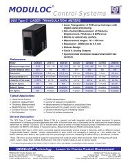 Product Bulletin MC-ODS-LTM-004 ODS - Laser Triangulation Meters