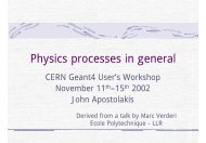 Physics processes in general - Geant4 - CERN