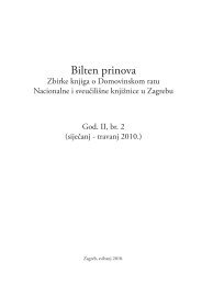 Bilten prinova - NSK - Nacionalna i sveuÄiliÅ¡na knjiÅ¾nica u Zagrebu