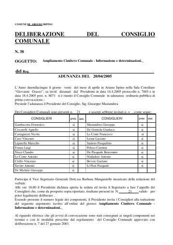 Ampliamento Cimitero Comunale - Comune di Ariano Irpino