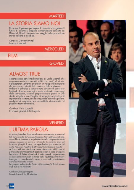 Scarica PDF - Ufficio Stampa Rai - Rai.it