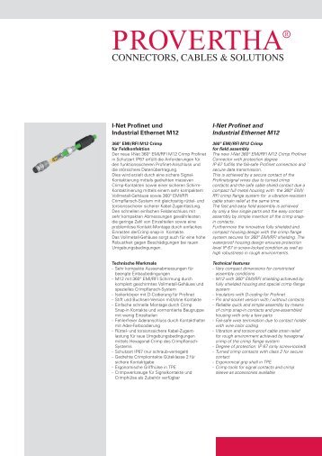 Datenblatt M12-Crimp-Profinet - PROVERTHA Connectors, Cables ...