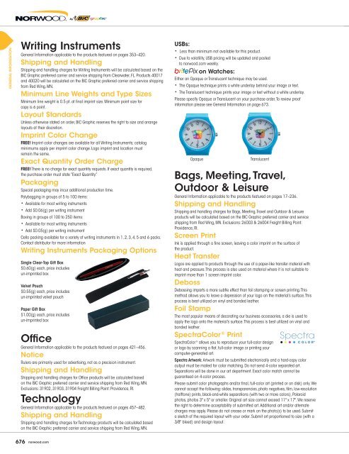 General Information PDF - Norwood Promotional Products