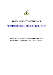 regolamento comunale commercio su aree pubbliche - Comune di ...