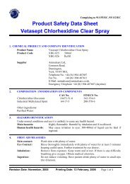 Vetasept Chlorhexidine Clear Spray - Animalcare