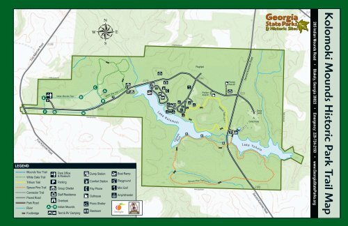 Kolomoki Mounds Historic Park Trail Map Georgia State Parks And