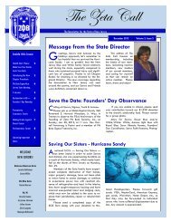 December 2012 - Zeta Phi Beta Sorority, Inc. - State Of New Jersey