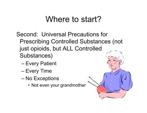 universal precautions for prescribing controlled substances