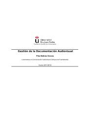 GestiÃ³n de la DocumentaciÃ³n Audiovisual - Facultad de Ciencias de ...