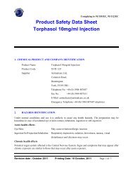 MSDS Torphasol10mg - Animalcare