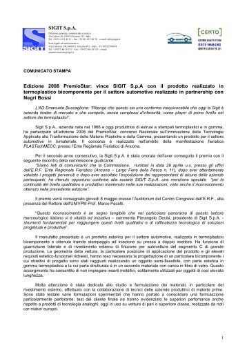 Carta Intestata Ufficiale - Negri Bossi