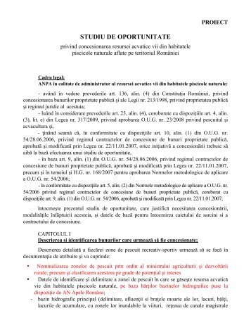 STUDIU DE OPORTUNITATE - AGVPS