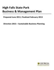 High Falls State Park Business & Management Plan - Georgia State ...
