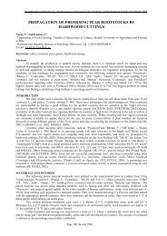 propagation of promising pear rootstocks by hardwood cuttings