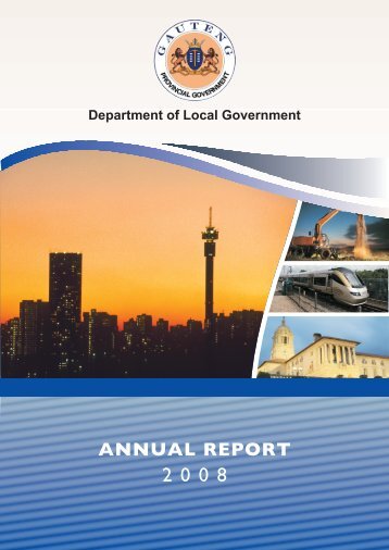 Local Government Annual Report 2008 - Gauteng Online