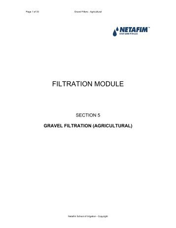 Filtration Module Gravel Filters - Netafim