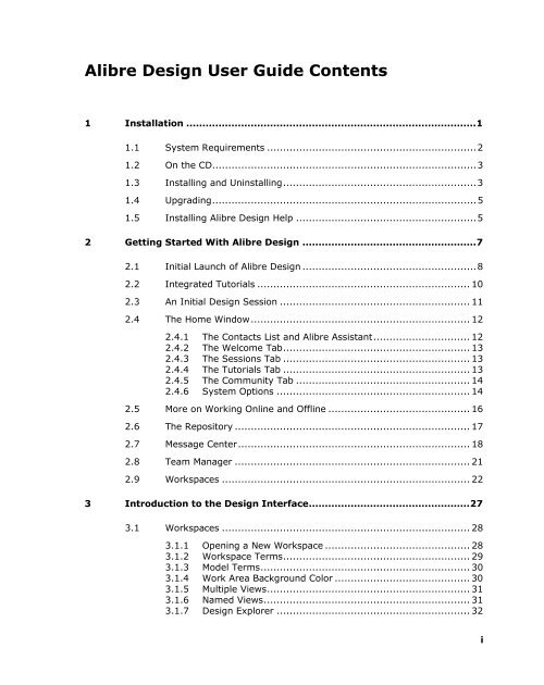 Alibre Design 6.0 User Guide