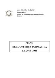 PIANO DELL'OFFERTA FORMATIVA a.s. 2010- 2011 - Liceo ...