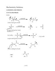 Biochemistry Solutions - Bio 111 and 112 Home Page