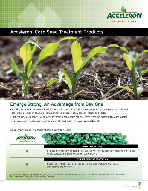 Acceleron® Corn Seed Treatment Products - Monsanto