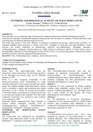 synthesis and biological activity of furan derivatives