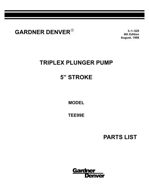 TEE Parts Manual - C & B Pumps and Compressors