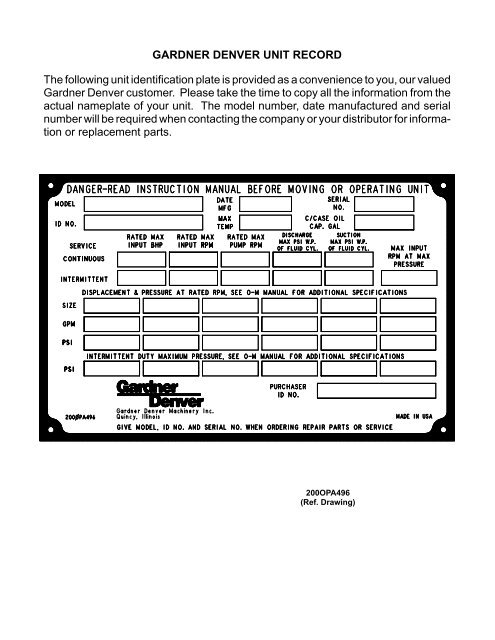 TEE Parts Manual - C & B Pumps and Compressors