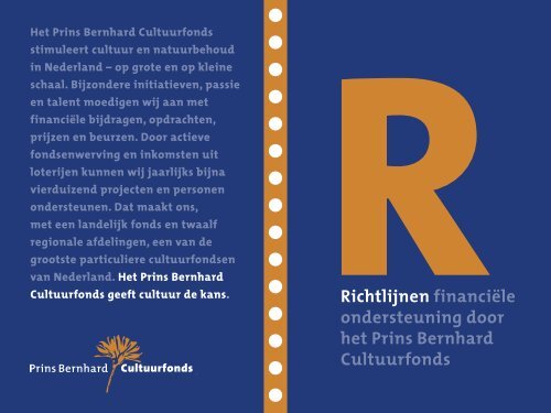 Richtlijnen - Prins Bernhard Cultuurfonds