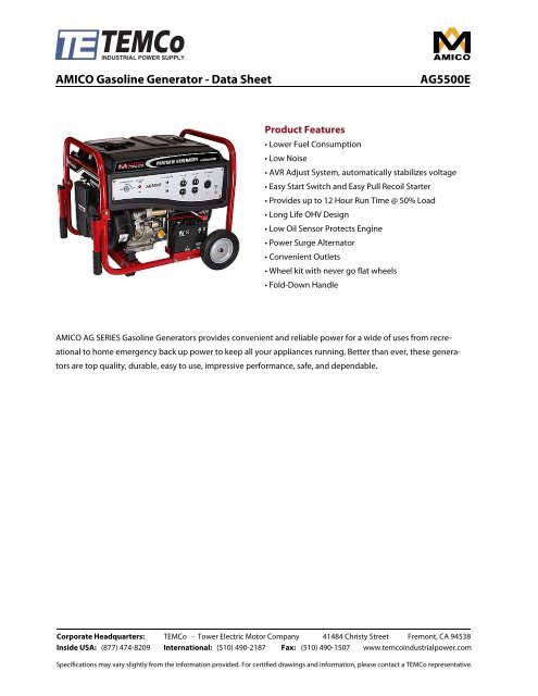 Data Sheet - TEMCo Industrial Power Supply