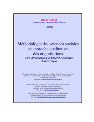 Omar Aktouf, Mthodologie des sciences sociales et approche - Soup