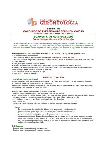 Bases_Concurso_2006_.. - Red Latinoamericana de GerontologÃ­a