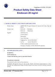 Product Safety Data Sheet Emdocam 20 mg/ml - Animalcare