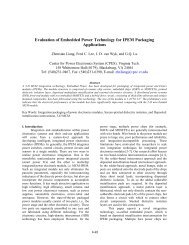 Evaluation of Embedded Power Technology for IPEM ... - CPES