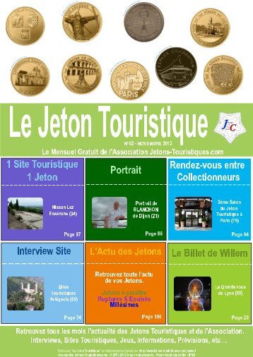 Le Jeton Touristique NÂ°62 - Jetons touristiques de la Monnaie de Paris