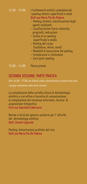 Programma scientifico - l'agenda del dermatologo