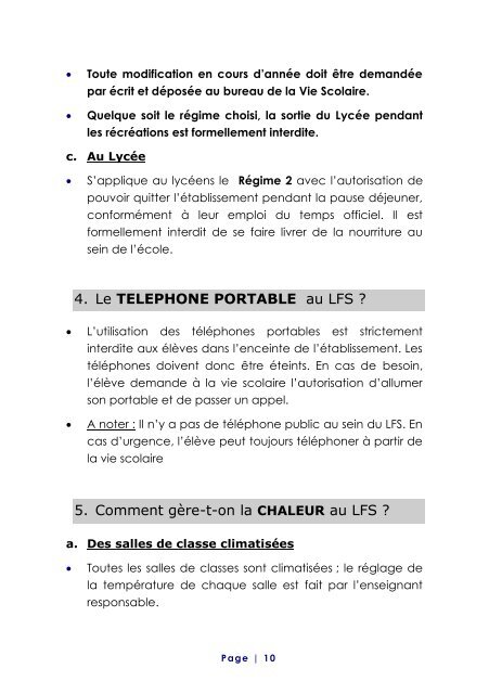 livret d'accueil nouveaux parents au lfs - LycÃ©e franÃ§ais de Singapour