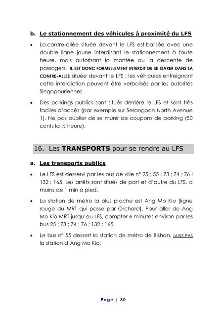 livret d'accueil nouveaux parents au lfs - LycÃ©e franÃ§ais de Singapour