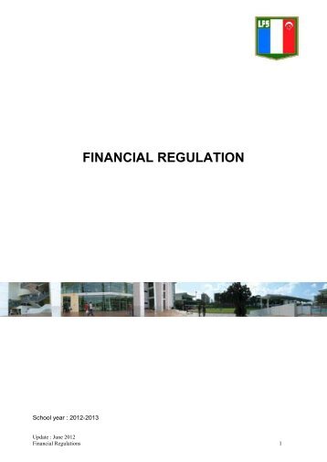 FINANCIAL REGULATION - LycÃ©e franÃ§ais de Singapour