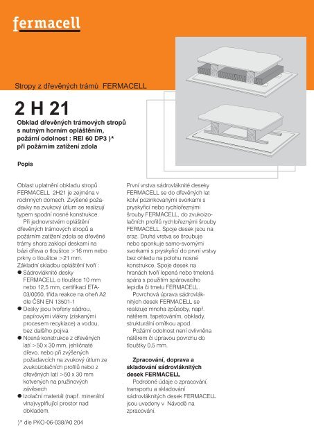 Konstrukční list - 2H21 - Fermacell