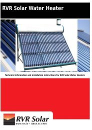 RVR Solar Water Heater - RVR.ie